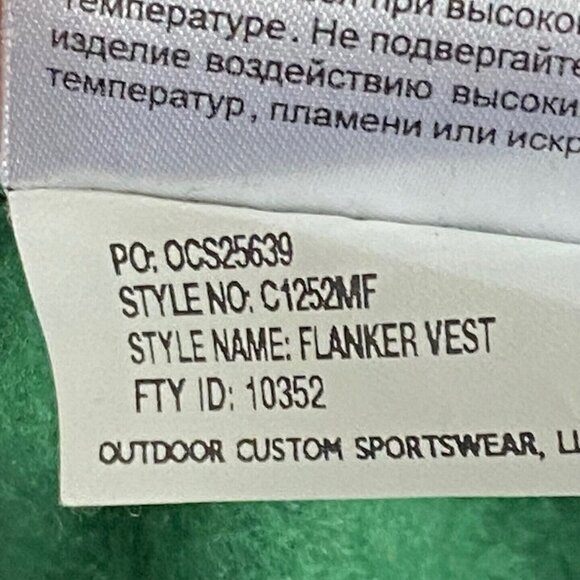 Columbia NDSU Bisons Fleece Vest Large Green Zip North Dakota State University - Picture 7 of 11